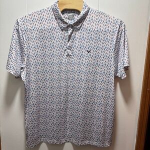 Callaway Opti-Dri Mens Size XX Large Golf Polo Shirt All Over Birdie Print